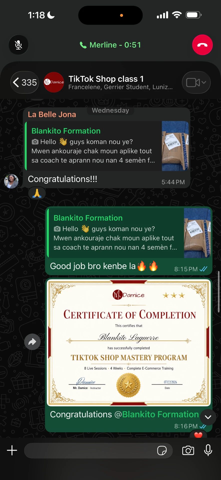 Sètifika konplete — TikTok Shop Mastery